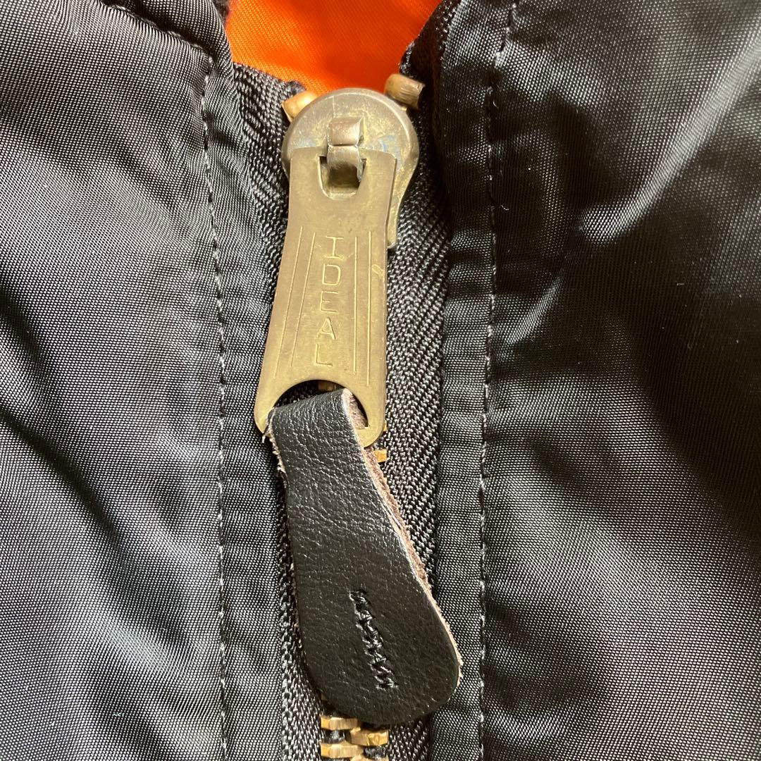 アルファ MA-1 M ブラック USA製 vintage 短丈 ショート丈