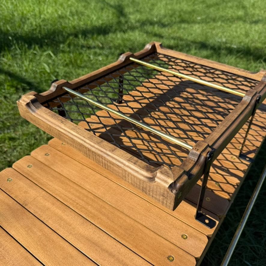 タフ丸金具 ウォルナット 木×エキスパンドメタル×真鍮パーツ IGTフレーム対応