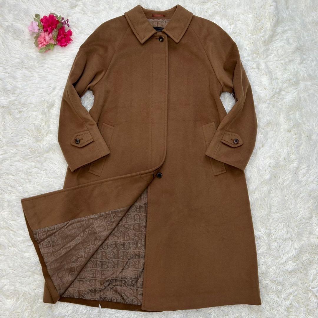 【極美品/L】バーバリー チェスターコート アウター カシミヤ100% キャメル