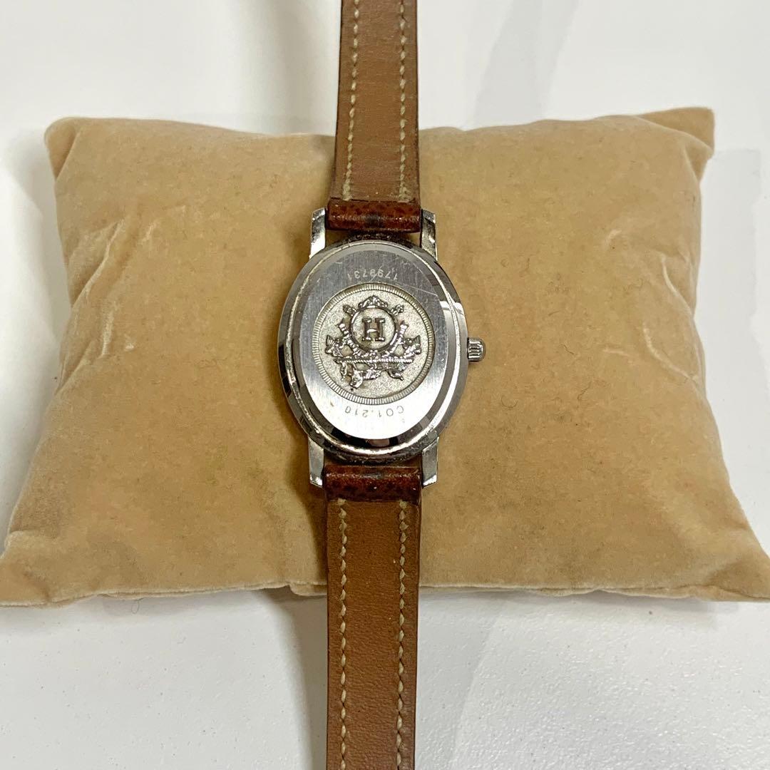 HERMES エルメス クリッパー オーバル クォーツ 時計 不動
