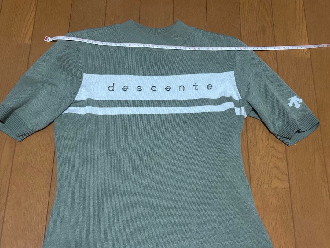 descenteライトグリーンシャツ サンバイザーセット サイズM