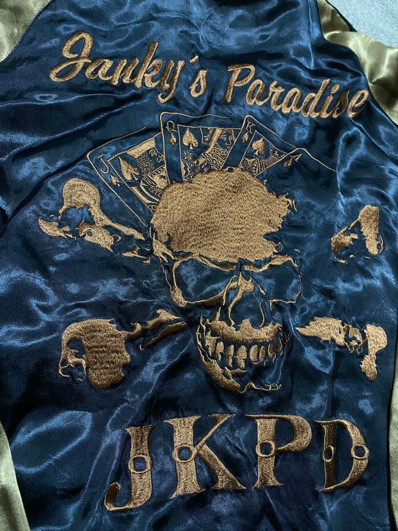 JKPD 美品 ２面用 スカル 日本限定版 スカジャン unisex レーヨン
