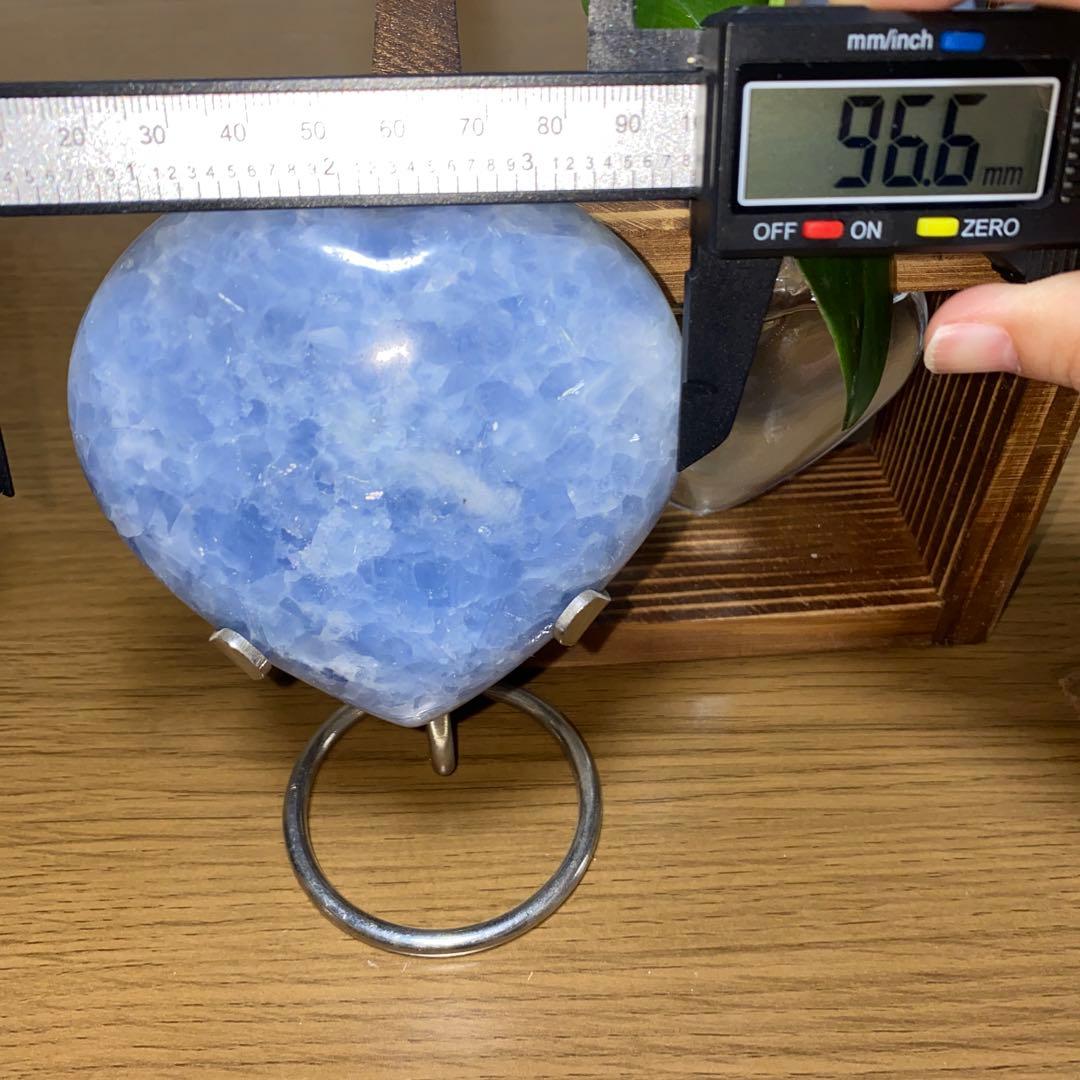 BIGサイズ　セレスタイト　ハート　高品質　つやつや