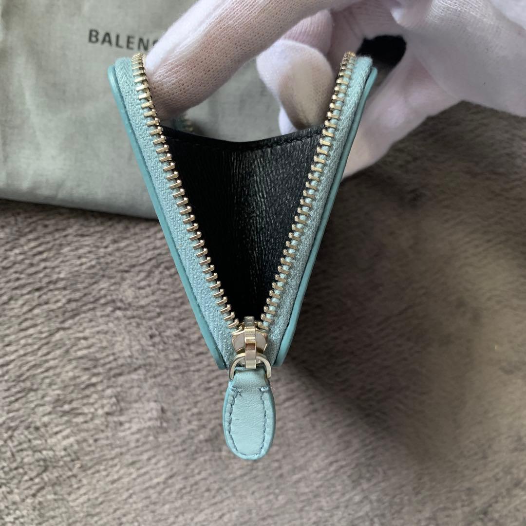 バレンシアガ　水色　ケース　小銭入れ　財布　ウォレット　ミニ財布　0704