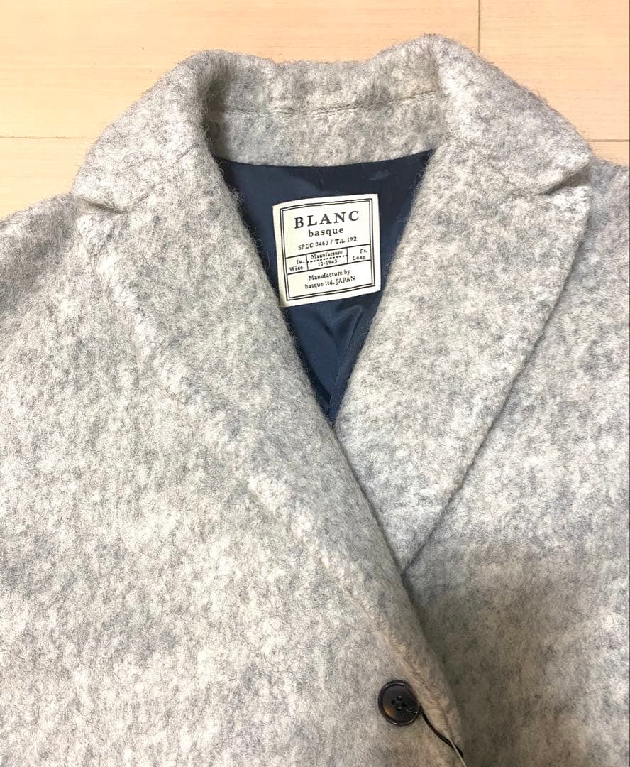 【未使用タグ付】BLANC basque ニット 切替え チェスターコート