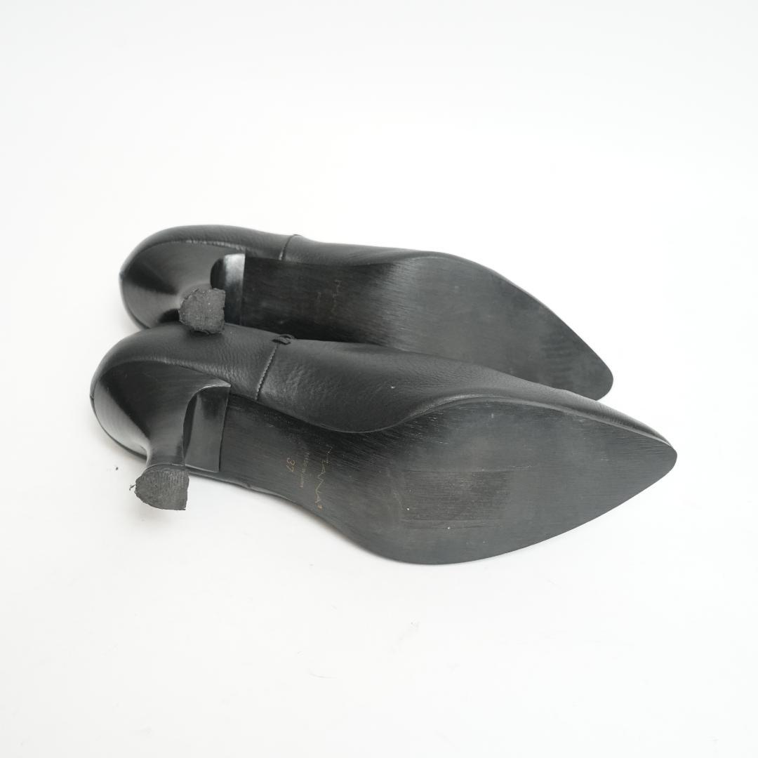 【美品】MANA マナ パンプス 深履き レザー ポインテッドトゥ 23.5