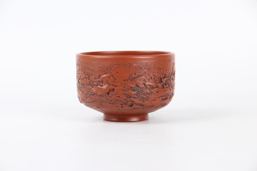 森下宗則 森水造 彫茶碗 本物保証 常滑焼 共箱 共布 茶道具 ED11-5