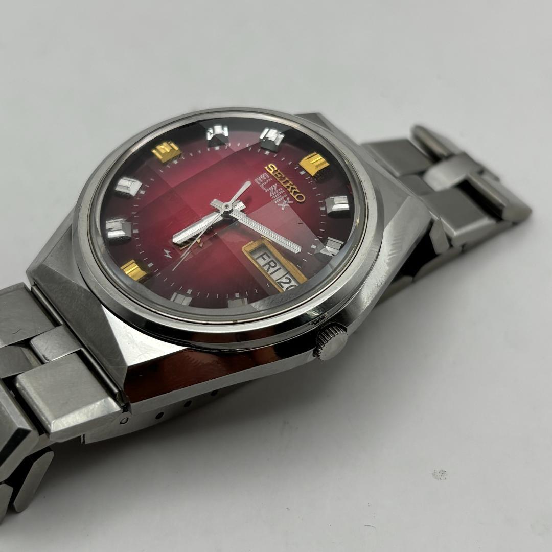 SEIKO ELNIX 0703-6020 赤紫 多面カットガラス