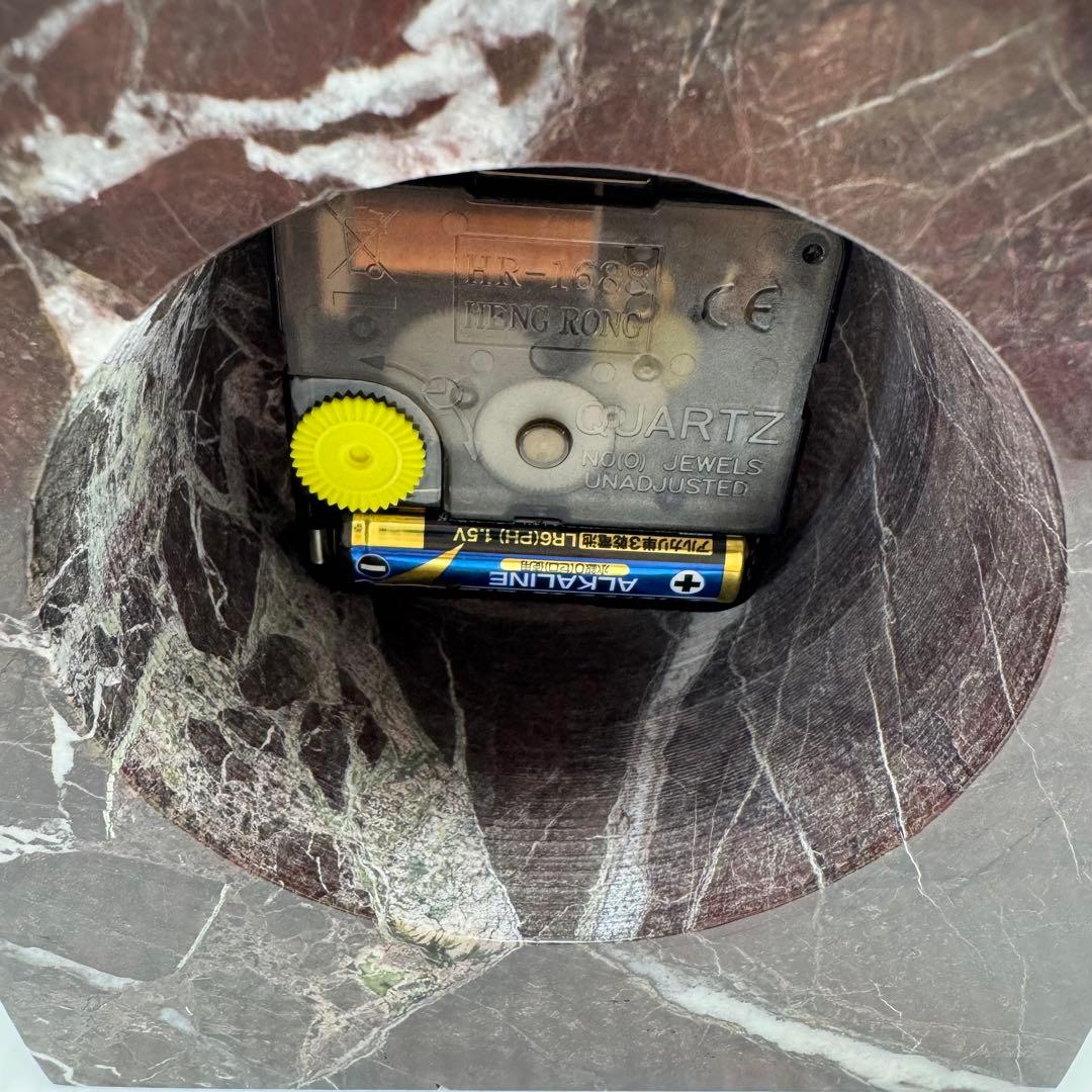 天然石 置き時計 置物 インテリア 時計 アンティーク 飾り ストーン 運気