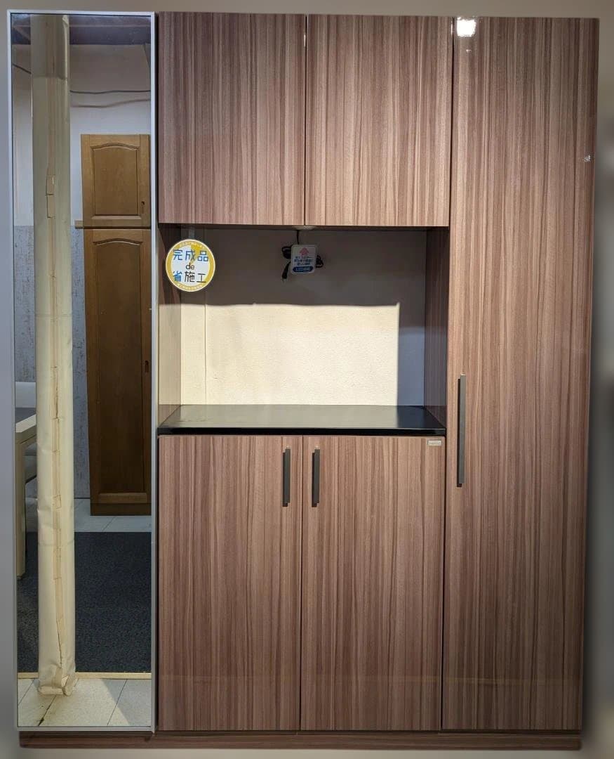 ナスラック玄関収納★ベンチ付★W1600★ベンチユニット付き【展示品★送料別】