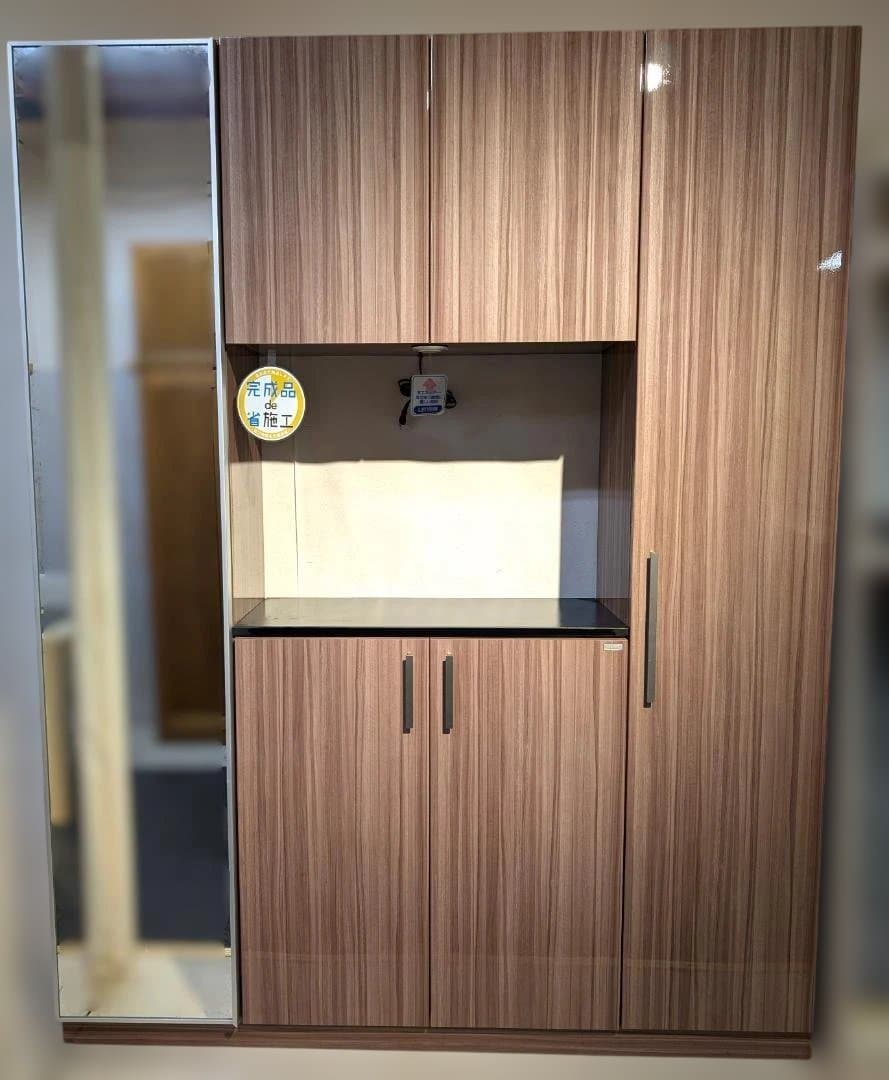 ナスラック玄関収納★ベンチ付★W1600★ベンチユニット付き【展示品★送料別】