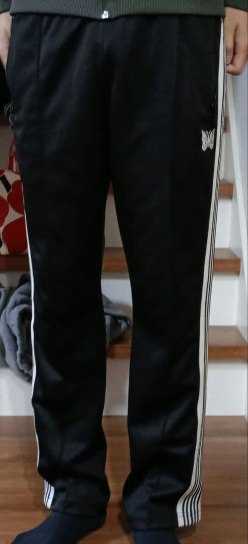 ニードルス　ジーンズファクトリー別注　ブラック ナロートラックパンツ