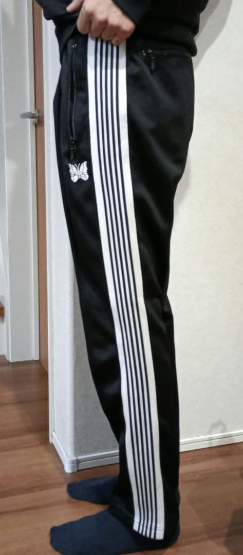 ニードルス　ジーンズファクトリー別注　ブラック ナロートラックパンツ