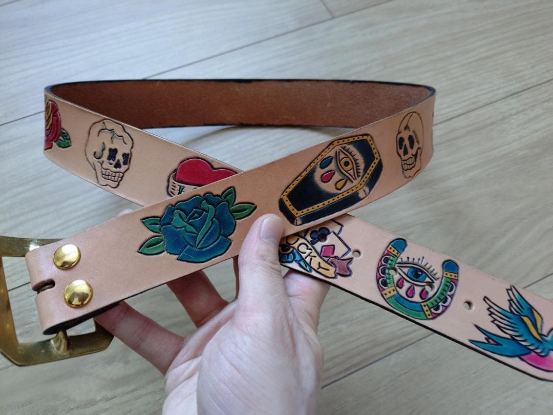 33インチ タトゥーデザインベルト オアグローリー ギャングスタービル RATS