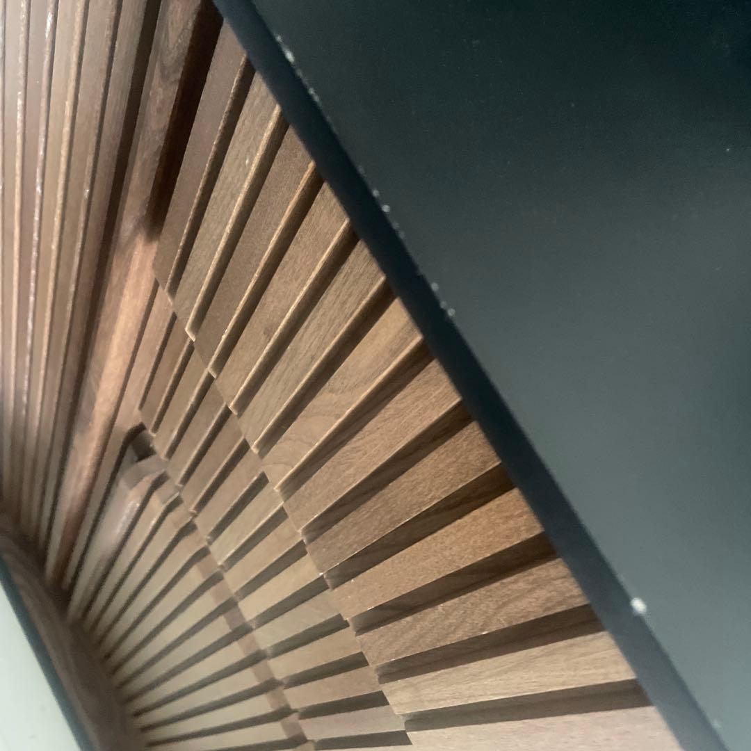 ネコヤナギ♪キャビネット 格子 オーク無垢材 棚 引き出し付収納 和モダン