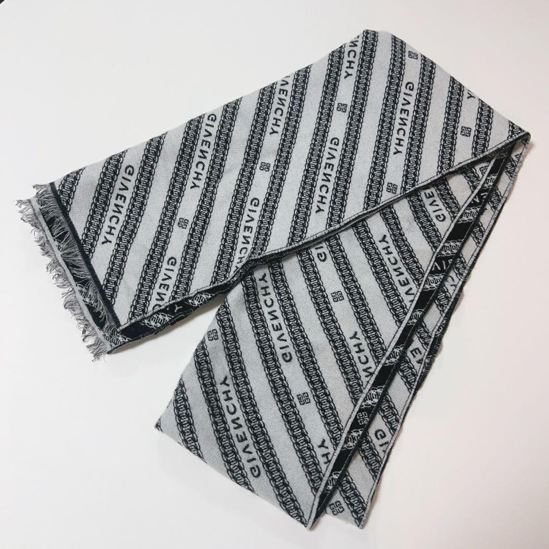 GIVENCHY シルク混 ロゴマフラー スカーフ
