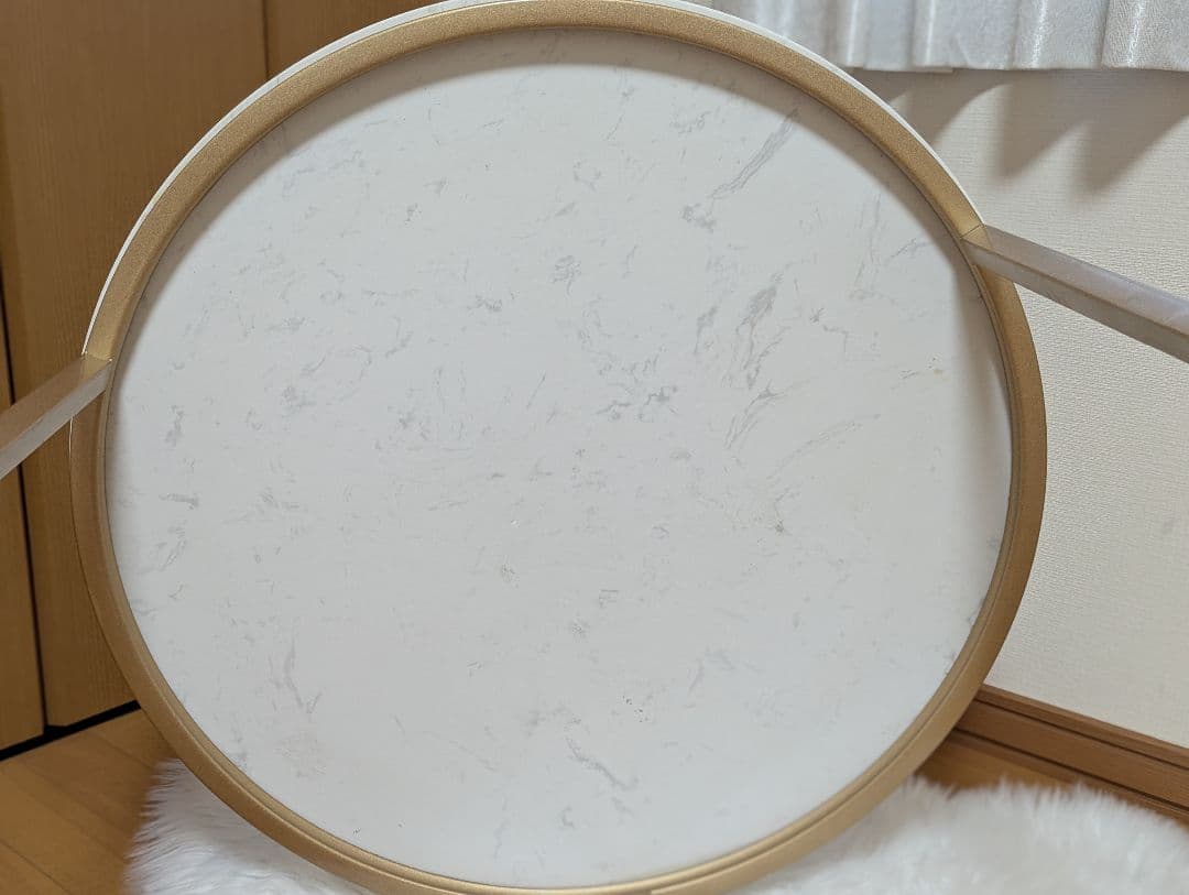 円形　大理石柄　テーブル