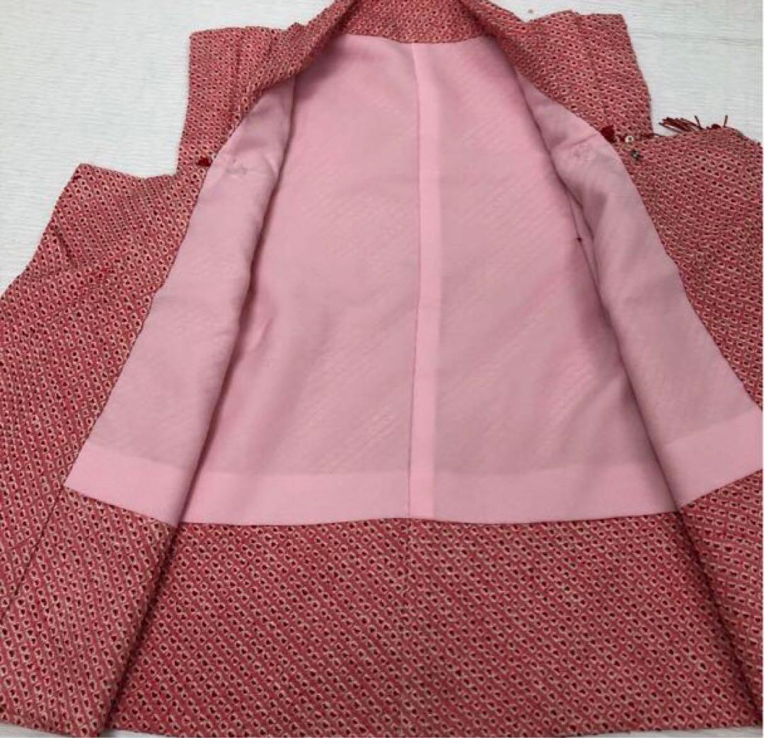 美品　七五三　女の子　5歳 〜 7歳　正絹　総絞り　着物　被布　セット　四つ身