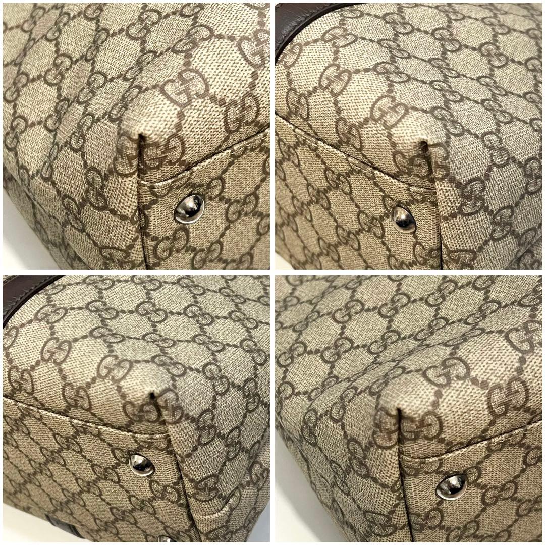 【極美品】GUCCI グッチ トートバッグ 肩かけ GGスプリーム　PVCレザー