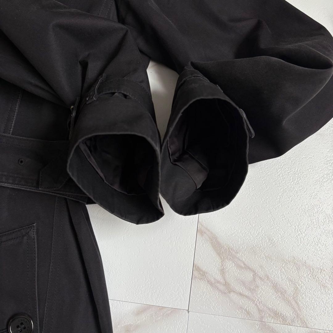 人気◆バーバリーロンドン ライナー ベルト付 トレンチコート 36 黒