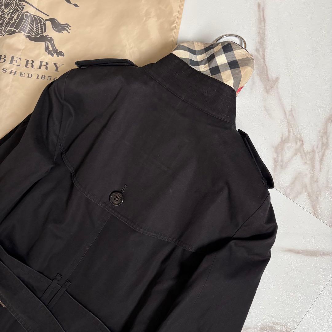 人気◆バーバリーロンドン ライナー ベルト付 トレンチコート 36 黒