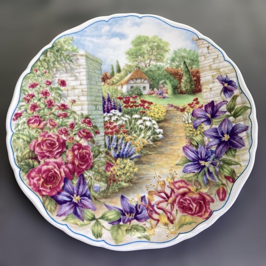 シークレットガーデン　プレート　　装飾品　壁掛　飾り皿　花　秘密の花園