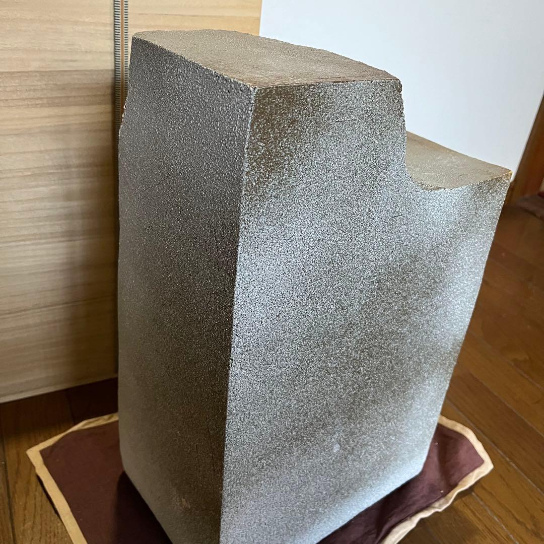 信道作『霧氷』陶器の置物　ちぎり　オブジェ