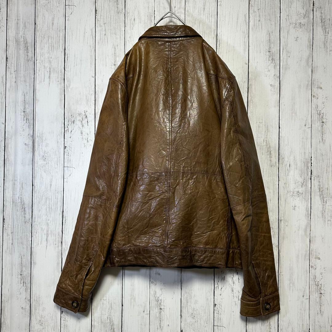 【291295=HOMME】ゴートスキン☆レザージャケット☆ライダース☆本革　3