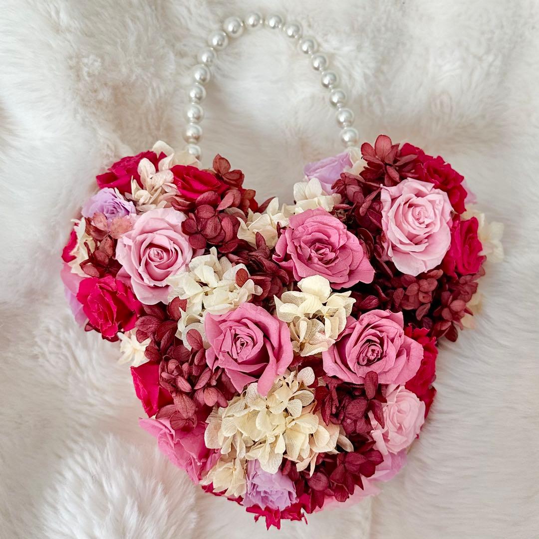 ミッキー型　ミニーちゃん型プリザーブドフラワーブーケ