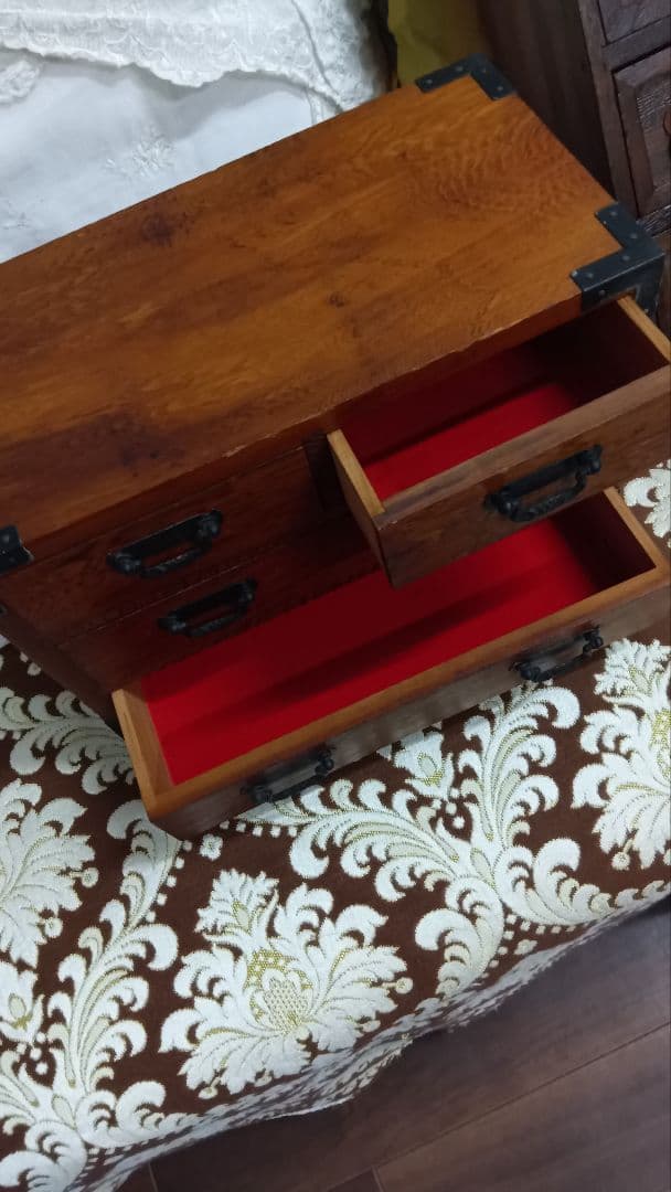 古道具　アンティーク　雑貨　和箪笥　木製引き出し　小物入れ　昭和レトロ　木箱
