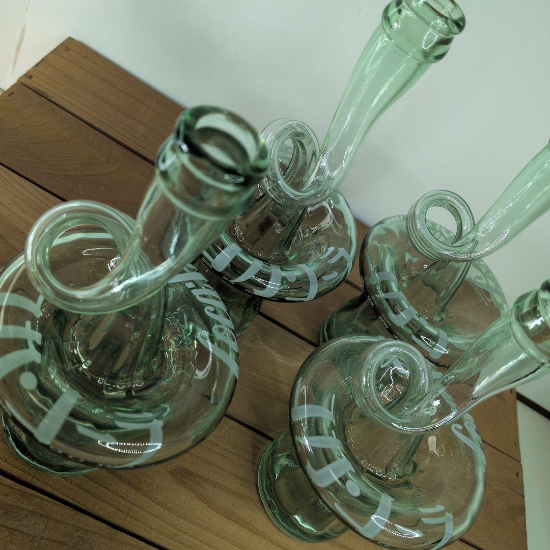 ondo【 ヴィンテージ 】 コカコーラ／変形ボトル型ガラス瓶／4本セット