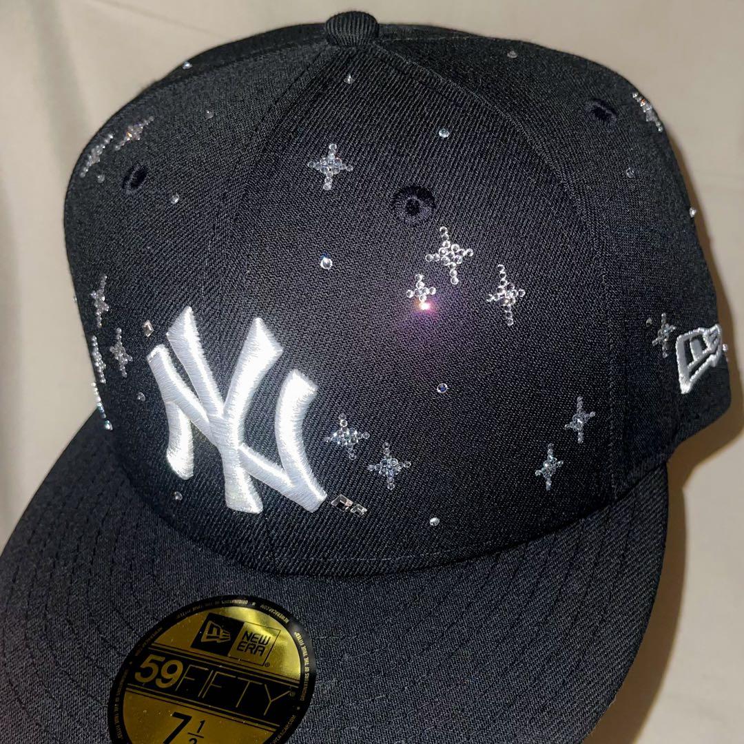 Misa カスタムジュエルキャップ ヤンキース ブラック 738
