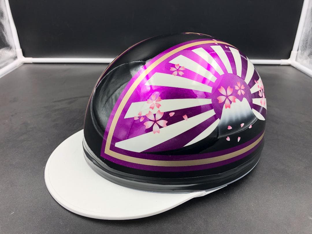 コルク半　カスタム　富士日章　マジック　ブラックホワイトパープル　ラメ　桜