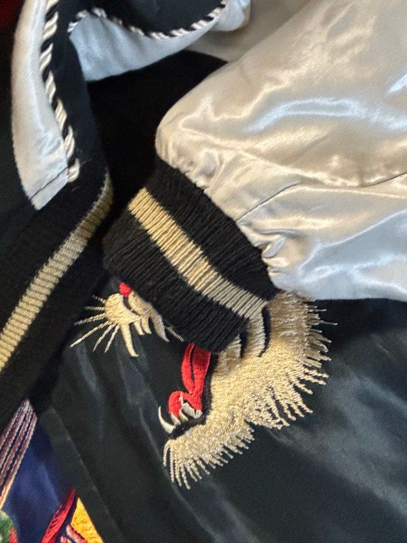 テーラー東洋　ブラック/ ネイビーブルー リバーシブル　スカジャン ヒノヤ別注