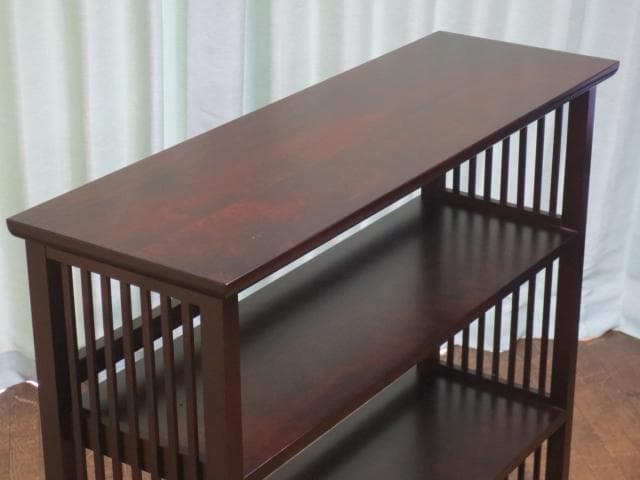 北海道民芸家具 樺 無垢材 HM117 格子 書棚/本棚/飾り棚/クラインテリア