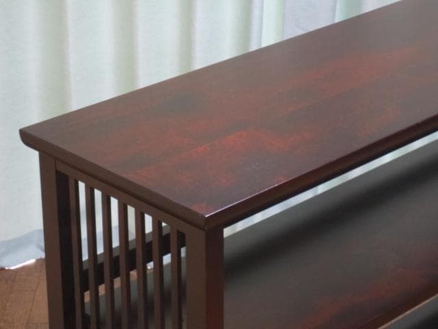 北海道民芸家具 樺 無垢材 HM117 格子 書棚/本棚/飾り棚/クラインテリア