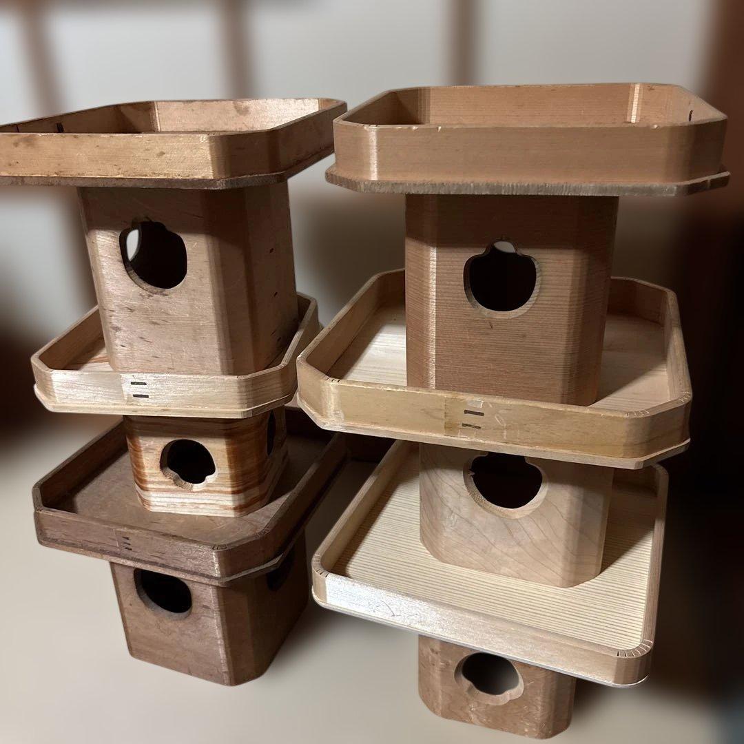 スタッカブル木製　お供え用 6セット