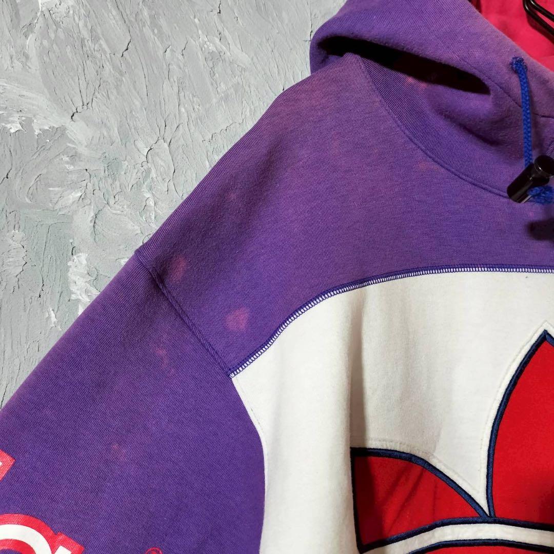 adidas アディダス 80s後期〜90s スウェット　パーカー　刺繍ロゴ