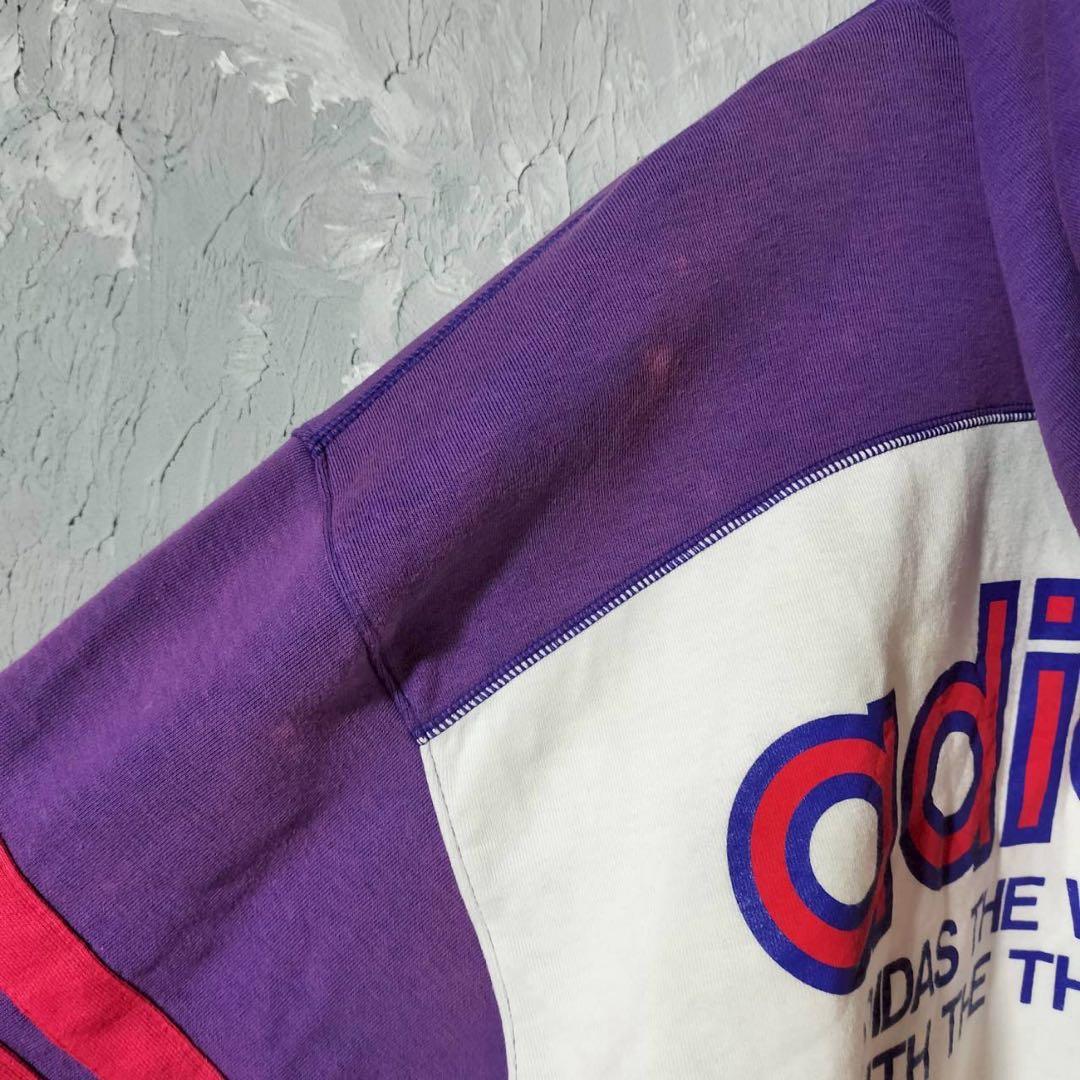 adidas アディダス 80s後期〜90s スウェット　パーカー　刺繍ロゴ