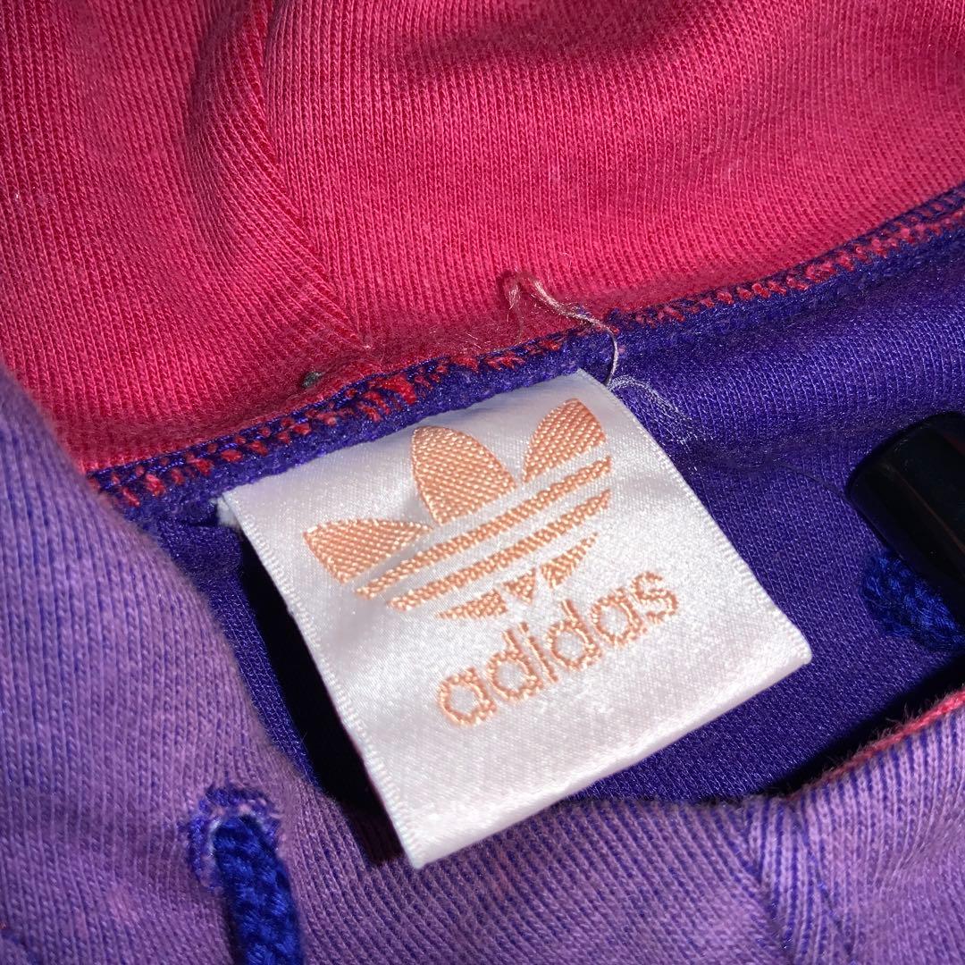 adidas アディダス 80s後期〜90s スウェット　パーカー　刺繍ロゴ