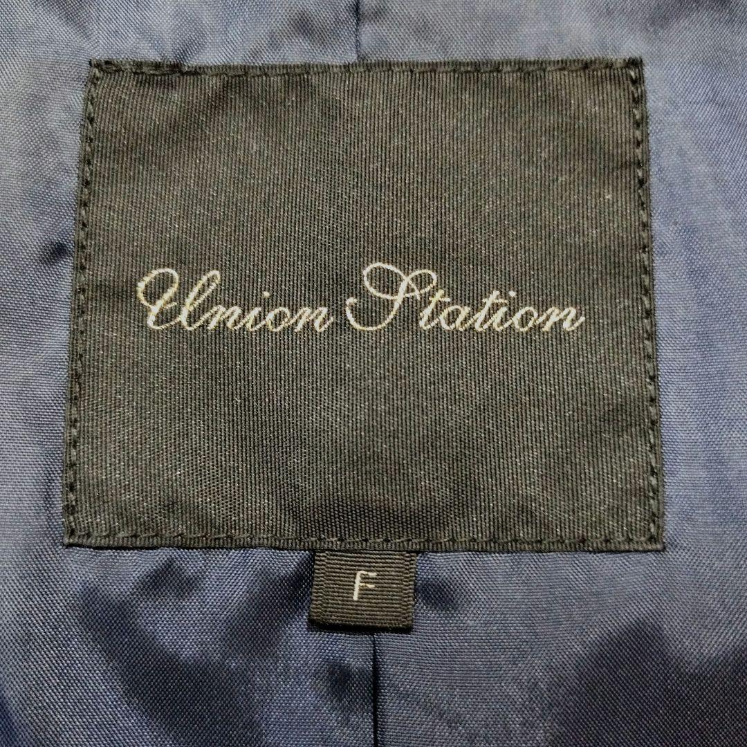 ユニオンステーション by メンズビギ　デニムダブルトレンチハーフコート　紺　F