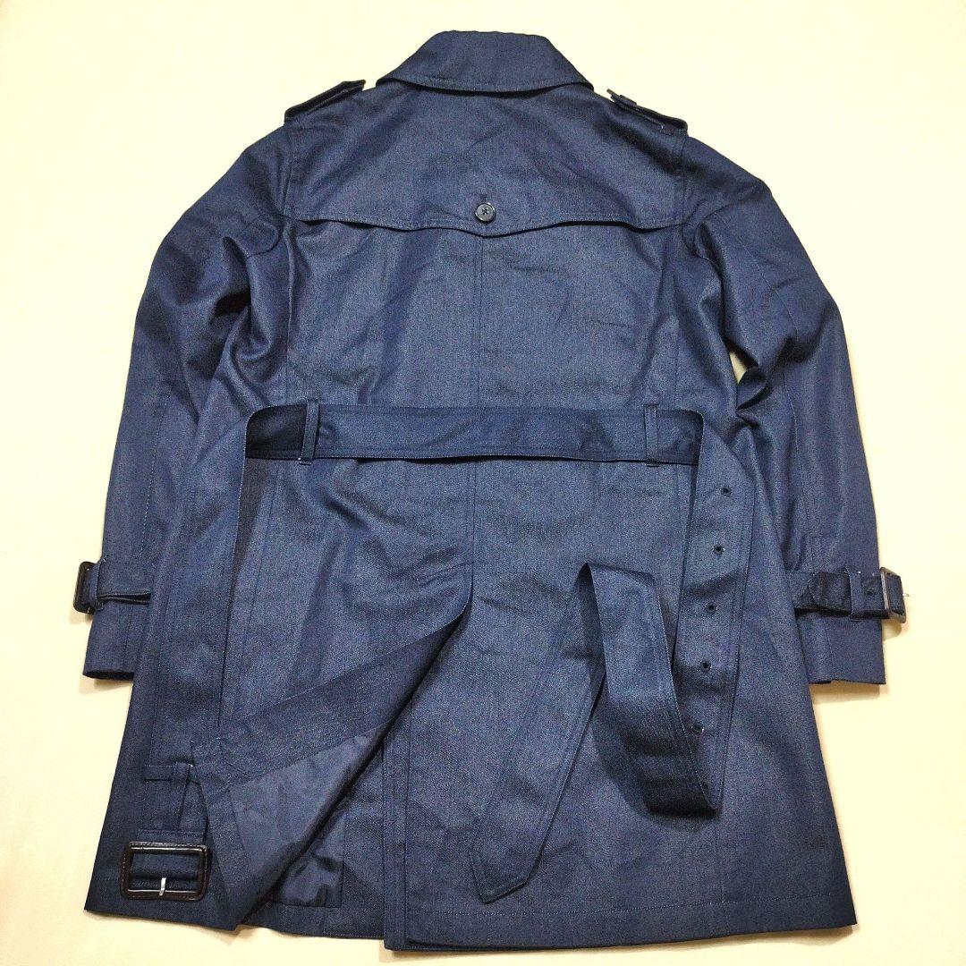 ユニオンステーション by メンズビギ　デニムダブルトレンチハーフコート　紺　F