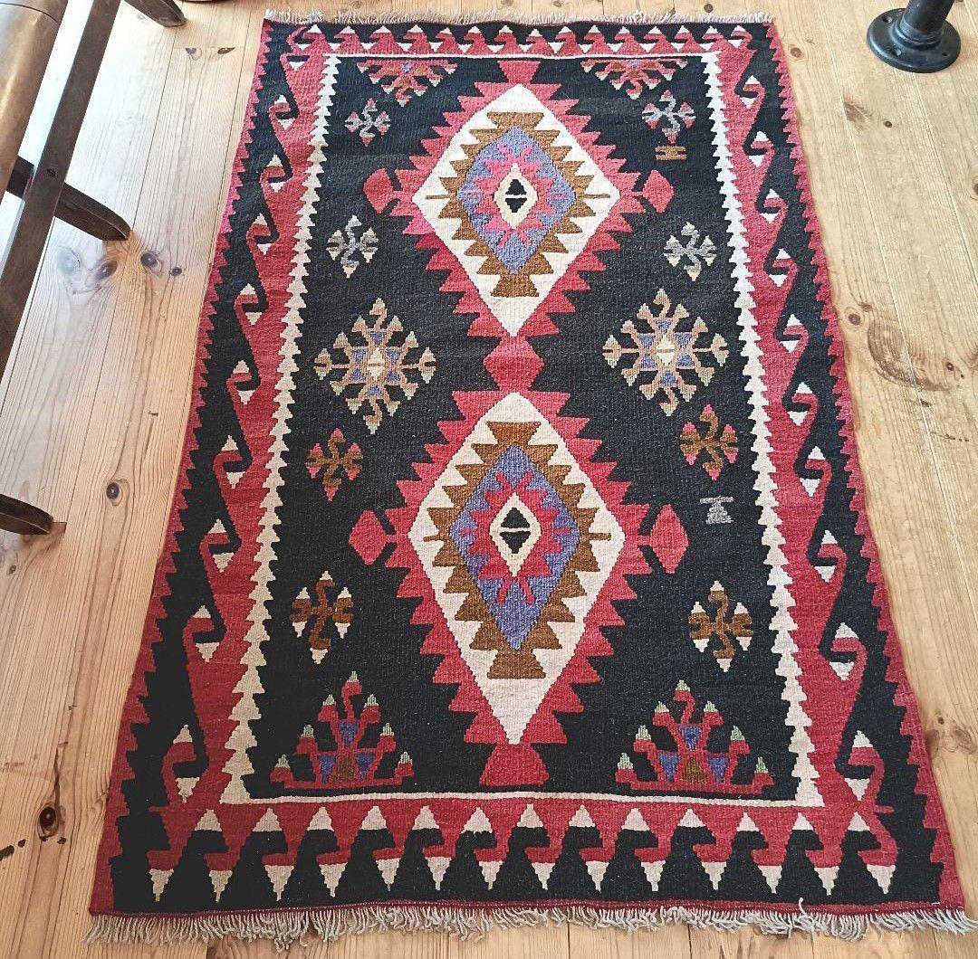 【70s】トルコ製ヴィンテージラグ キリム　トライバルラグ オールドキリム