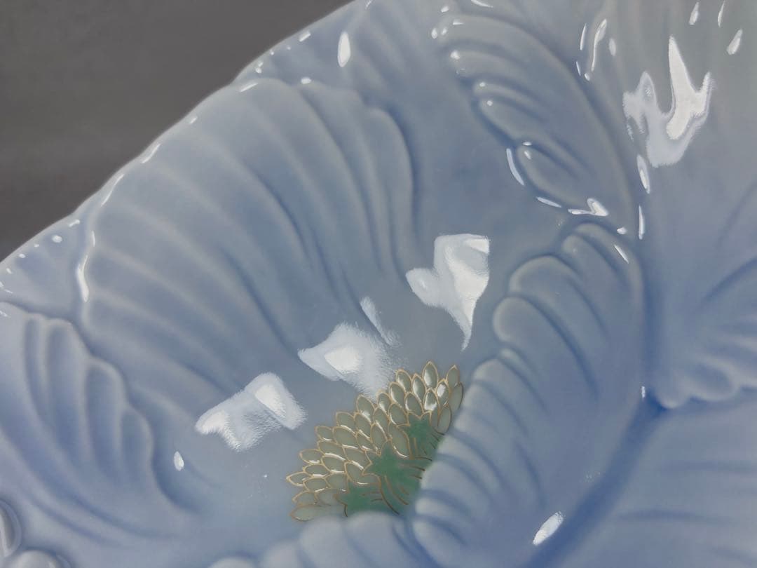 深川製磁　菓子器揃　盛皿　銘々皿　牡丹形