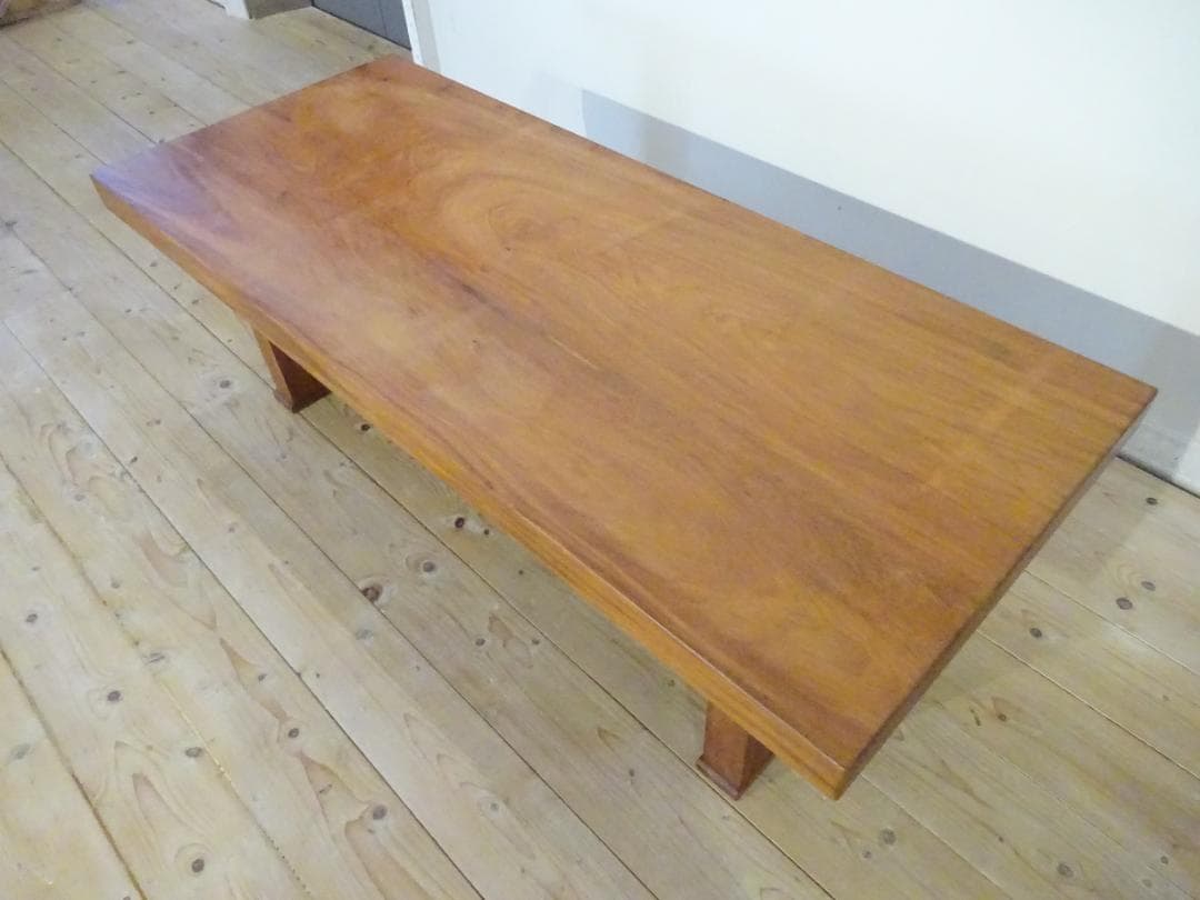銘木　天然木　一枚板　ブビンガ　センターテーブル　リビングテーブル