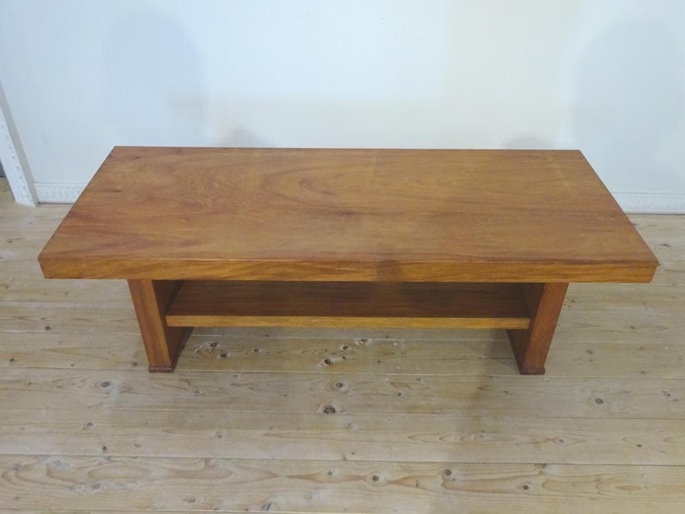 銘木　天然木　一枚板　ブビンガ　センターテーブル　リビングテーブル