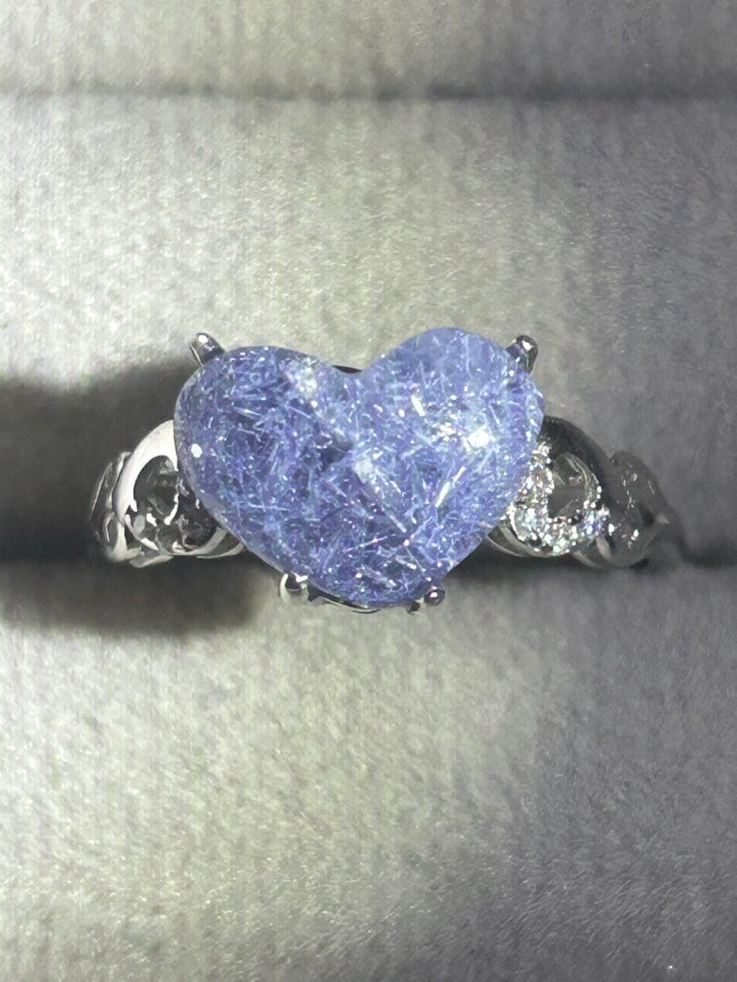 デュモルチェライトインクォーツシルバーリング