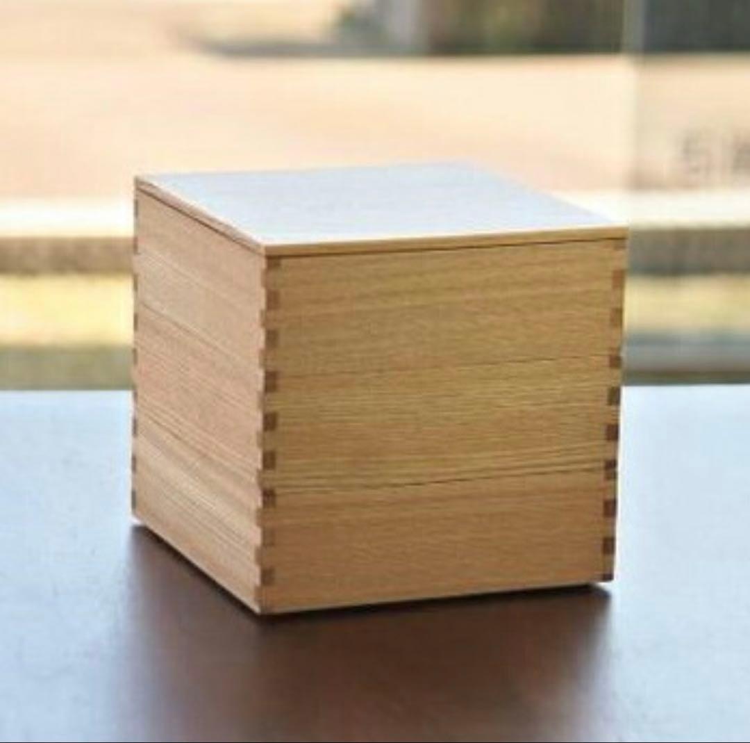 重箱 三段 松屋漆器店 白木塗 タモ 三段重 運動会 お弁当箱 おせち