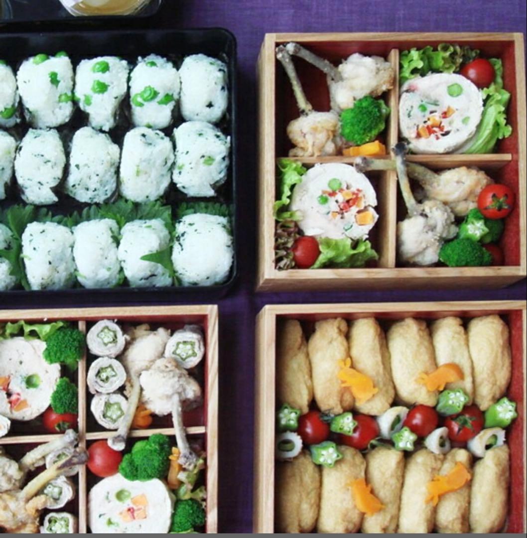 重箱 三段 松屋漆器店 白木塗 タモ 三段重 運動会 お弁当箱 おせち