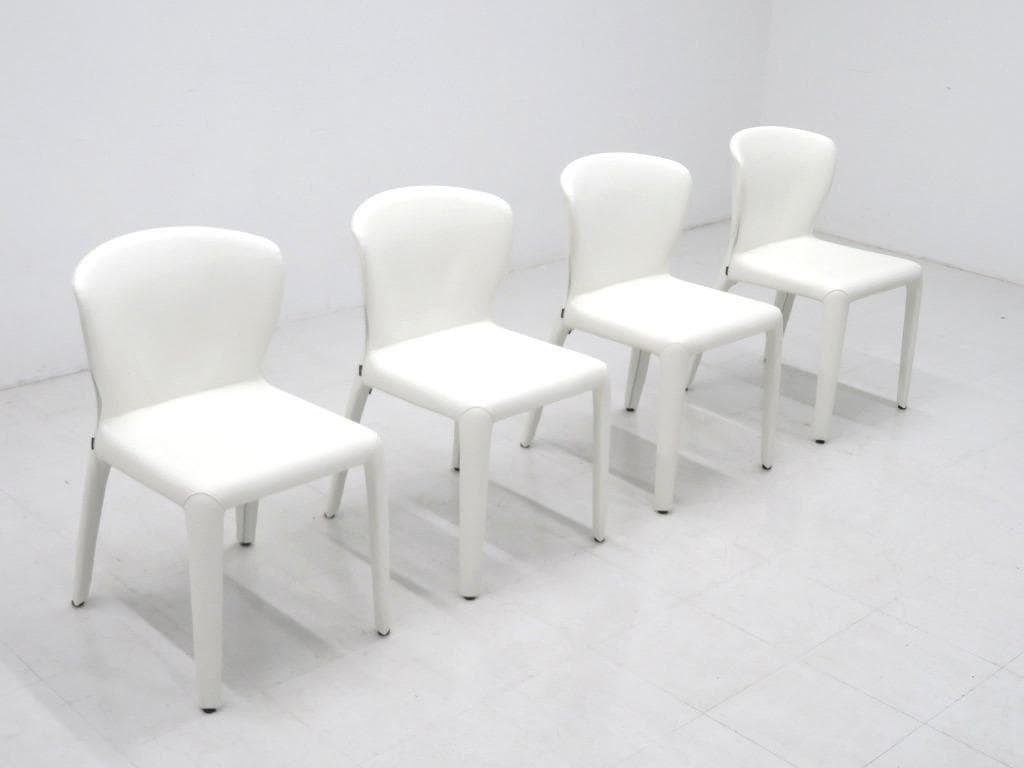 展示品　カッシーナ　総本革　レザー　オラチェア　4脚セット　モダン　高級